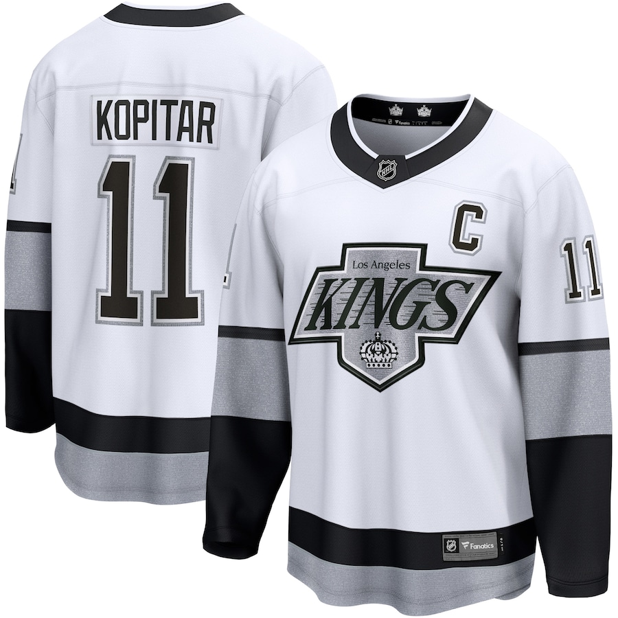 Men's Los Angeles Kings Anze Kopitar Fanatics Branded White Alternate Premier Breakaway Player Jersey