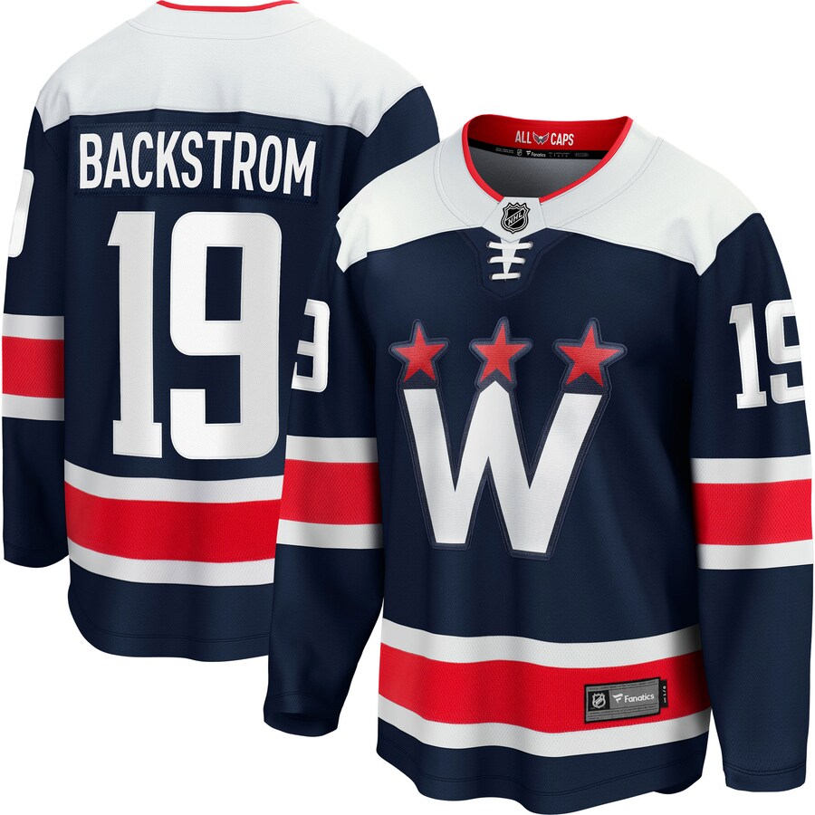 Men's Washington Capitals Nicklas Backstrom Fanatics Branded Navy Alternate 2020/21 Premier Breakaway Player Jersey