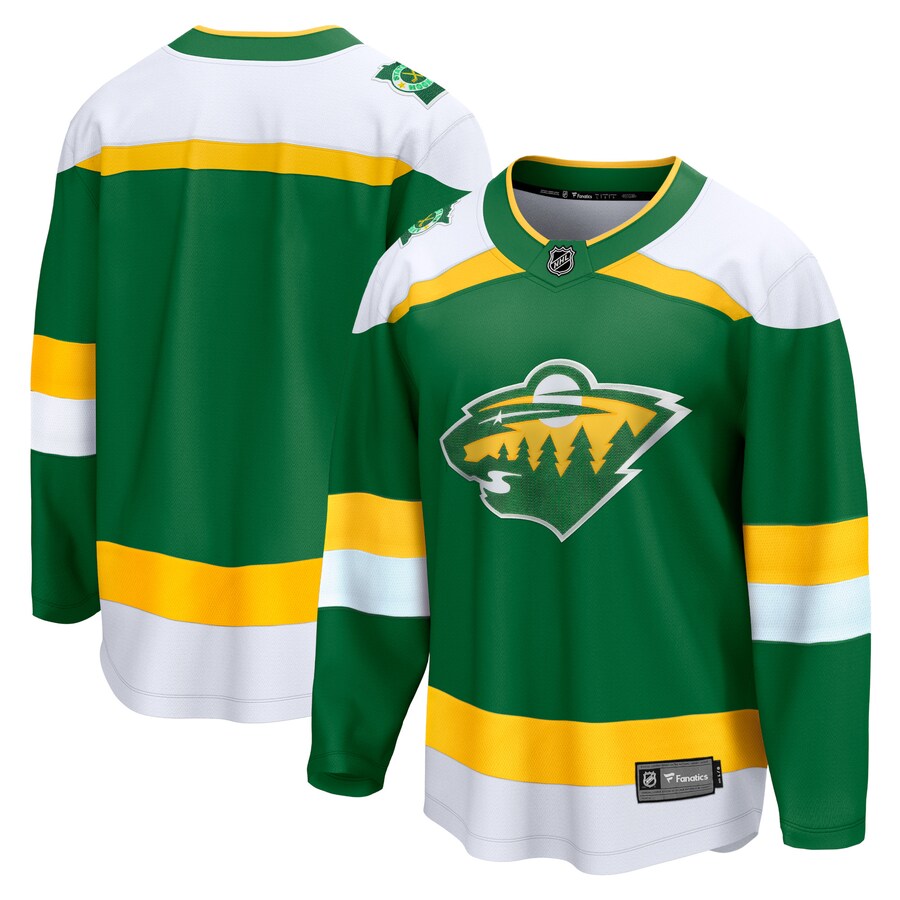 Men's Minnesota Wild Fanatics Branded Green 2023/24 Alternate Premier Breakaway Jersey