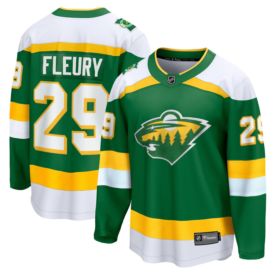 Men's Minnesota Wild Marc-Andre Fleury Fanatics Branded Green 2023/24 Alternate Premier Breakaway Player Jersey