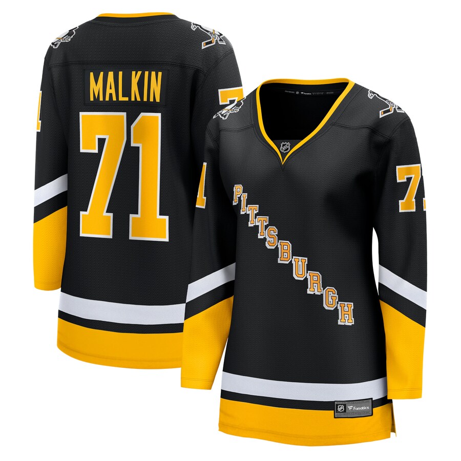 Women's Pittsburgh Penguins Evgeni Malkin Fanatics Branded Black 2021/22 Alternate Premier Breakaway Player Jersey