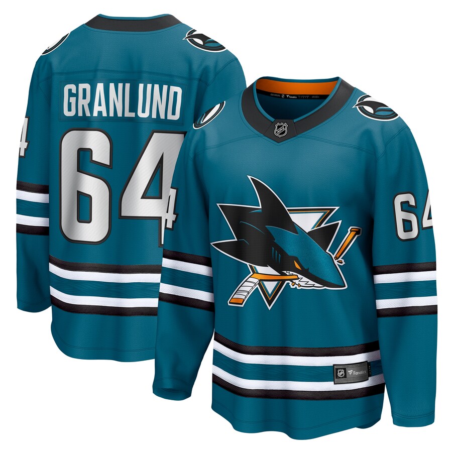 Men's San Jose Sharks Mikael Granlund Fanatics Branded Teal Home Breakaway Jersey