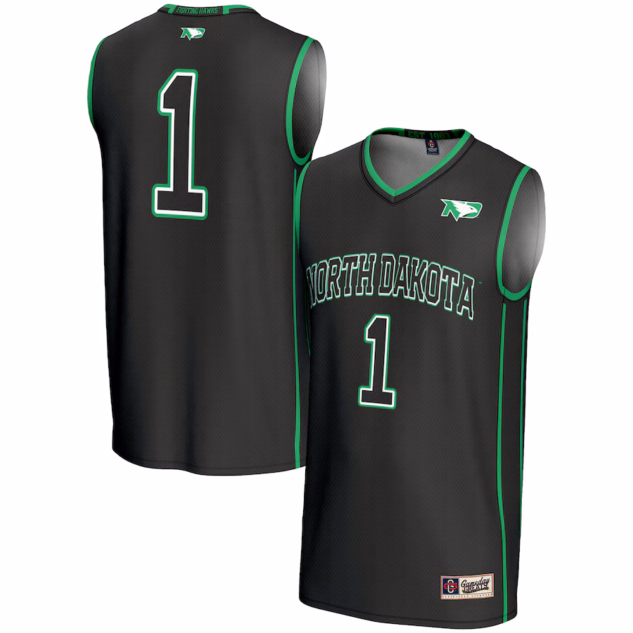 Men's GameDay Greats #1 Black North Dakota Lightweight Basketball Fashion Jersey