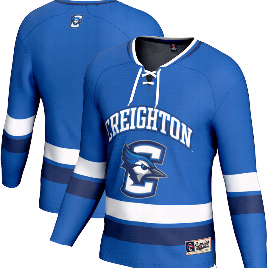 Men's GameDay Greats Blue Creighton Bluejays Spirit Hockey Jersey