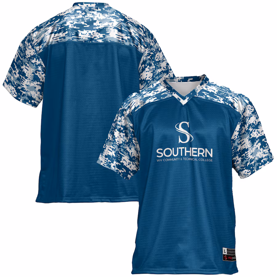 Men's GameDay Greats Blue Southern West Virginia Community and Technical College Football Jersey
