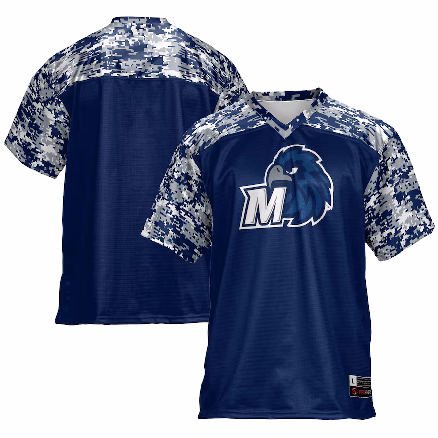 Men's GameDay Greats Navy Monmouth Hawks Football Jersey