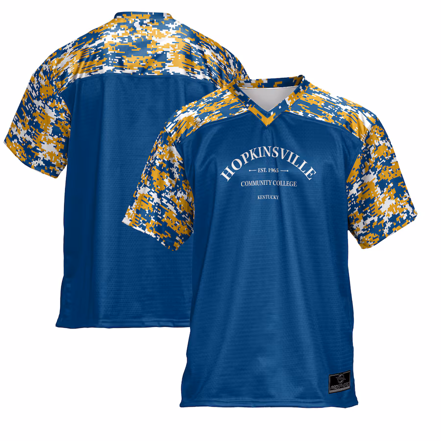 Men's ProSphere  Blue Hopkinsville Community College Football Jersey