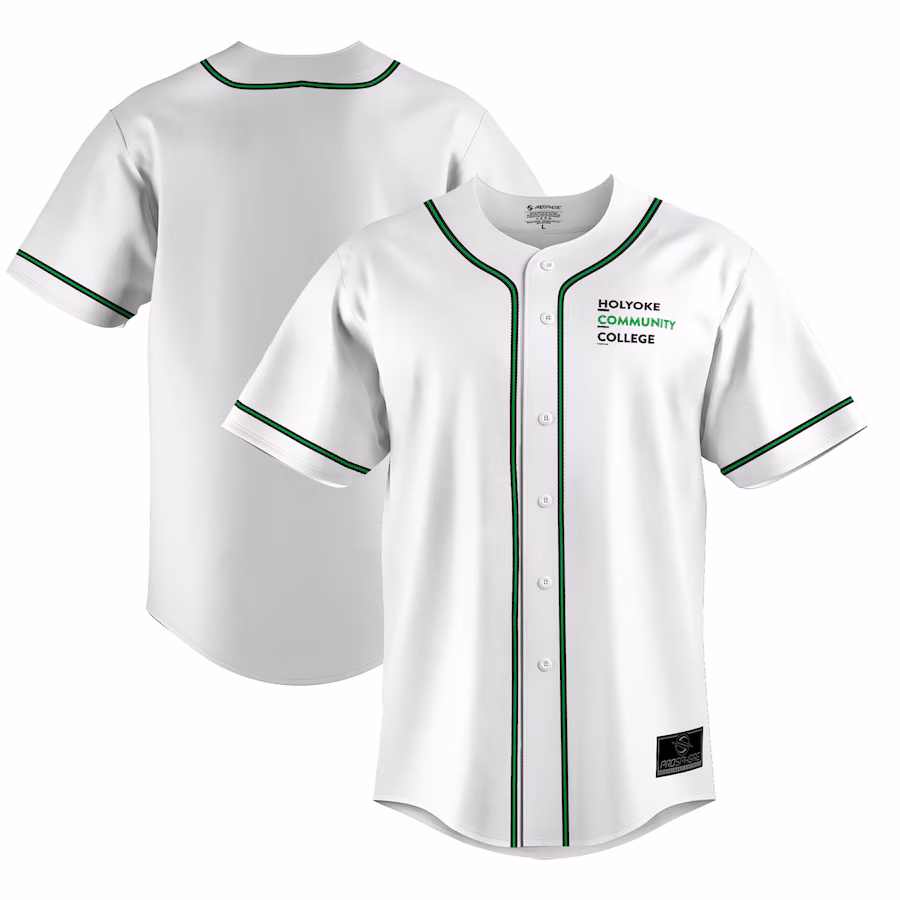 Men's ProSphere  White Holyoke Community College Baseball Jersey