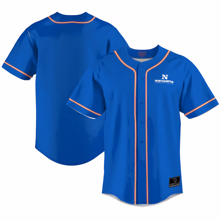 Men's ProSphere Blue Northampton Community College Spartans Baseball Jersey