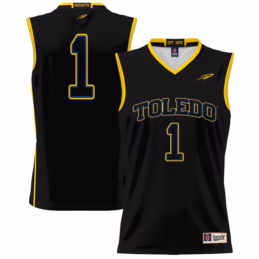 Unisex GameDay Greats #1 Black Toledo Rockets Lightweight Basketball Jersey