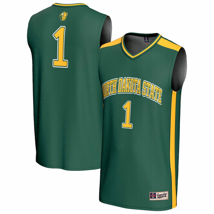 Unisex GameDay Greats #1 Green NDSU Bison Lightweight Basketball Fashion Jersey