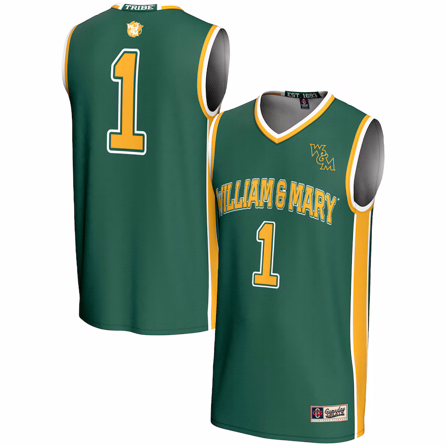 Unisex GameDay Greats #1 Green William & Mary Tribe Lightweight Basketball Jersey