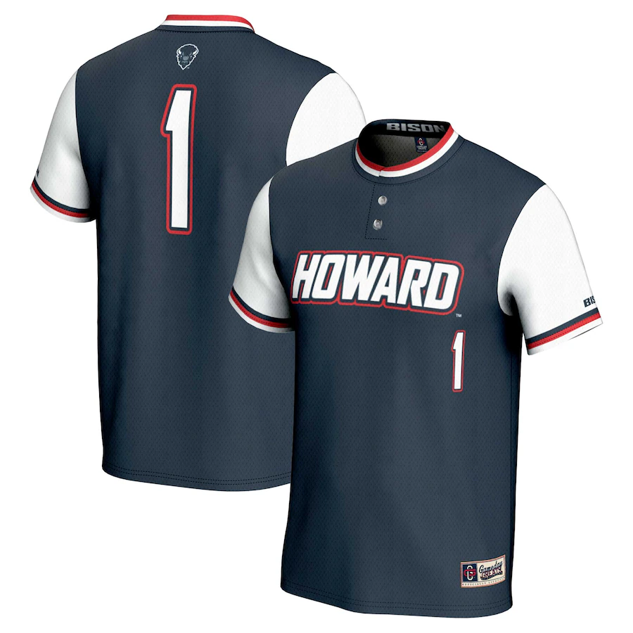 Unisex GameDay Greats #1 Navy Howard Bison Lightweight Softball Jersey