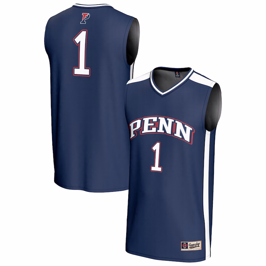 Unisex GameDay Greats #1 Navy Pennsylvania Quakers Lightweight Collegiate Basketball Fashion Jersey