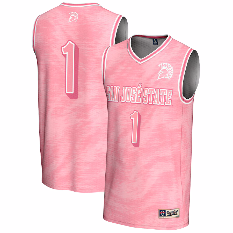 Unisex GameDay Greats #1 Pink San Jose State Spartans Lightweight Basketball Jersey