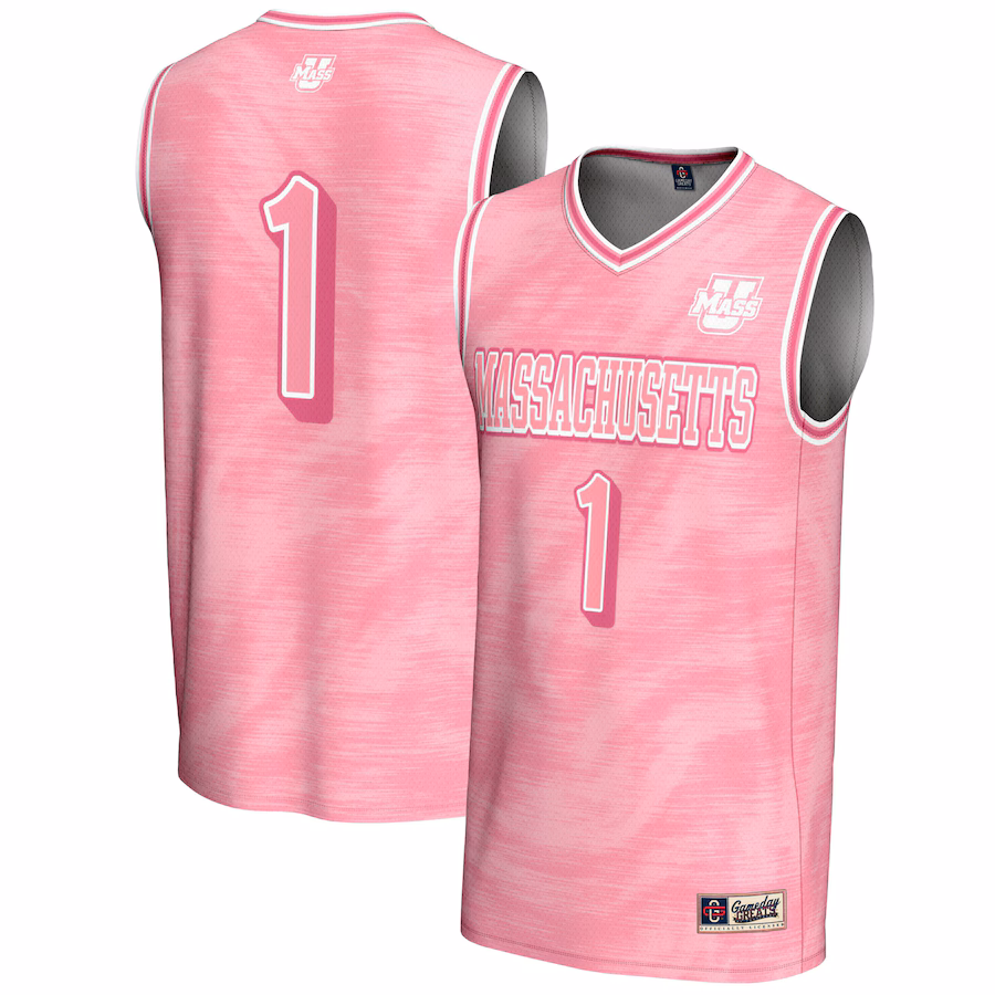 Unisex GameDay Greats #1 Pink UMass Minutemen Lightweight Basketball Jersey