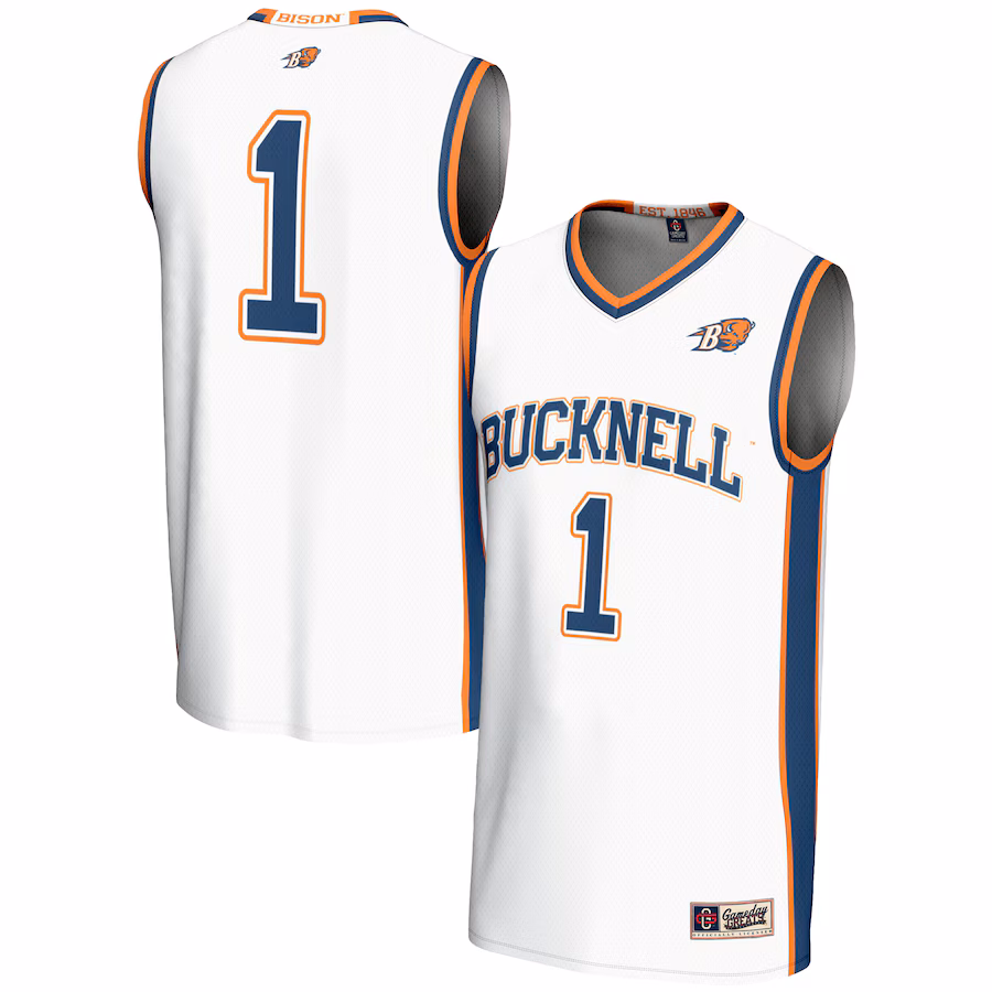 Unisex GameDay Greats #1 White Bucknell Bison Lightweight Basketball Jersey