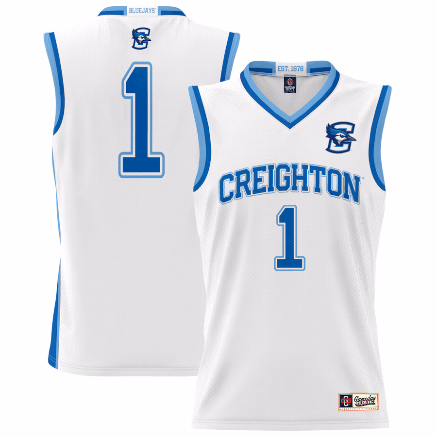 Unisex GameDay Greats #1 White Creighton Bluejays Lightweight Basketball Jersey