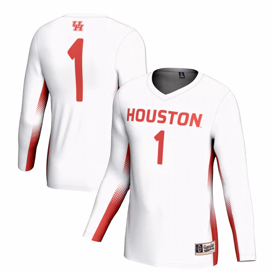 Unisex GameDay Greats #1 White Houston Cougars Lightweight Volleyball Jersey