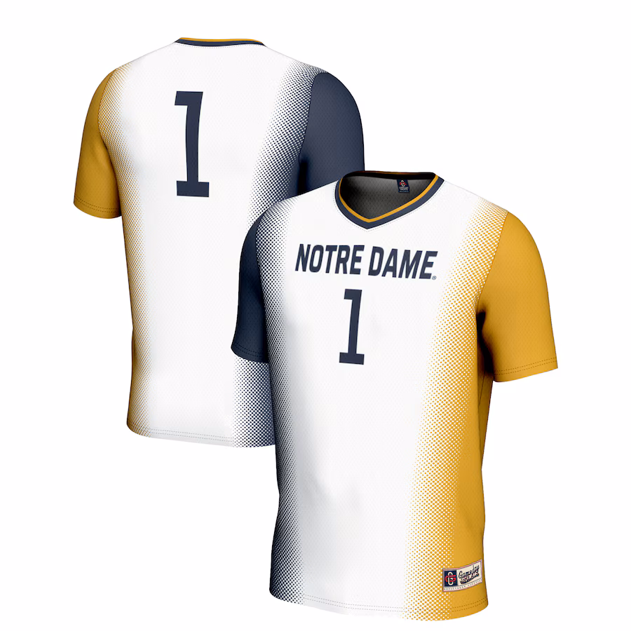 Unisex GameDay Greats #1 White Notre Dame Fighting Irish  Lightweight Women's Soccer Jersey