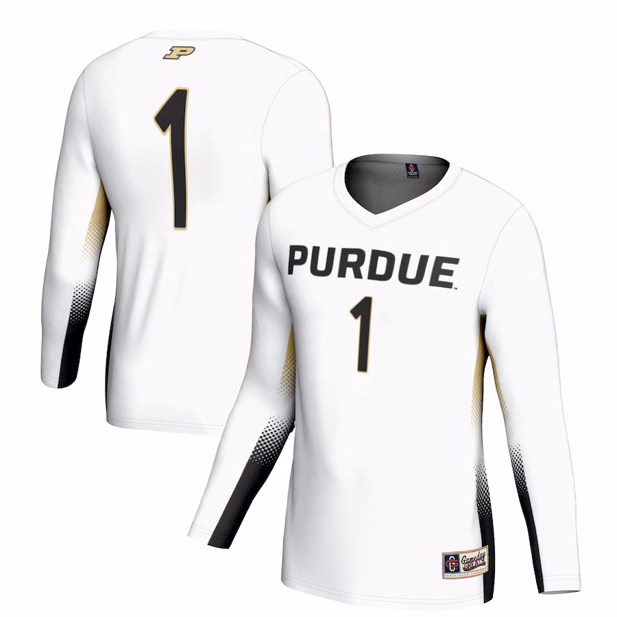 Unisex GameDay Greats #1 White Purdue Boilermakers Lightweight Volleyball Jersey