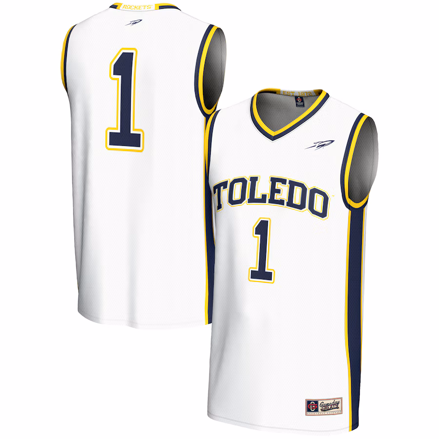 Unisex GameDay Greats #1 White Toledo Rockets Lightweight Basketball Jersey