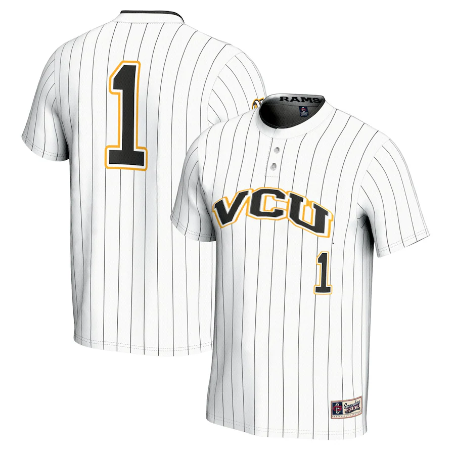 Unisex GameDay Greats #1 White VCU Rams Lightweight Softball Jersey