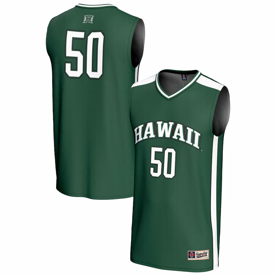 Unisex GameDay Greats #50 Green Hawaii Rainbow Warriors Lightweight Collegiate Basketball Fashion Jersey
