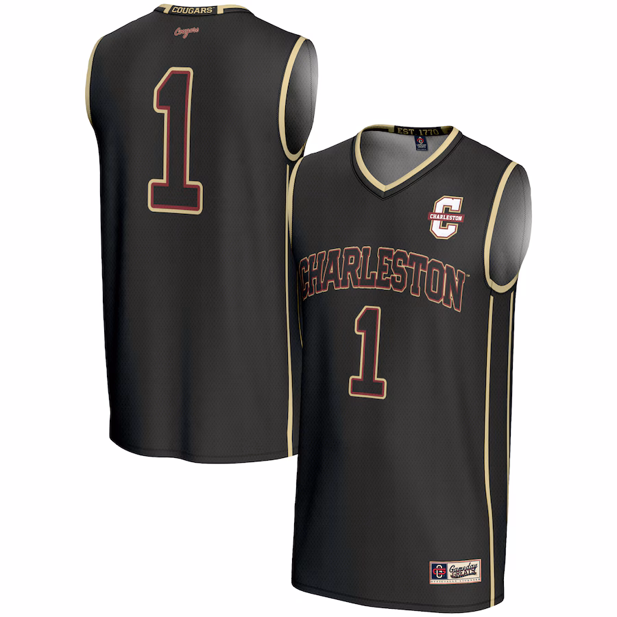 Unisex GameDay Greats Black  Charleston Cougars #1 Basketball Jersey