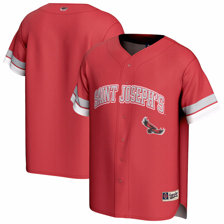 Unisex GameDay Greats Crimson Saint Joseph's Hawks Spirit Baseball Jersey