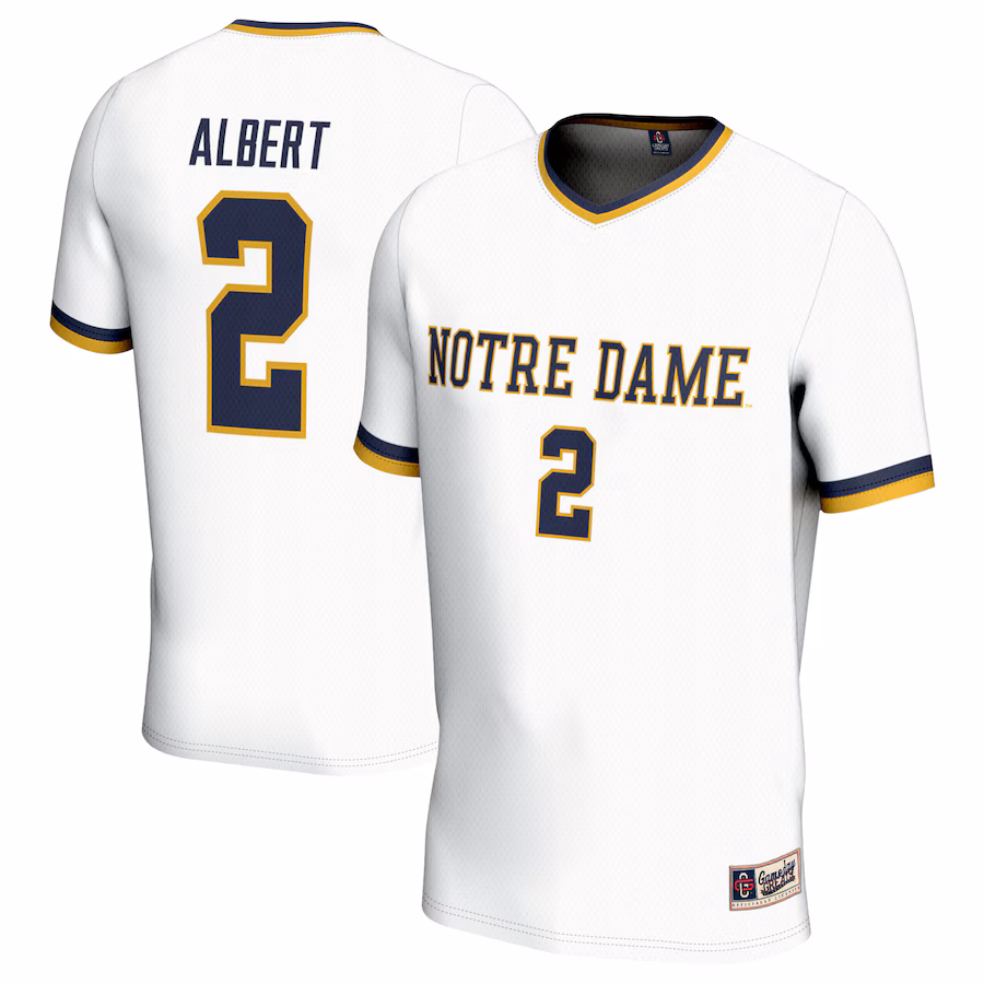 Unisex GameDay Greats Korbin Albert White Notre Dame Fighting Irish Women's Soccer Lightweight Fashion Jersey