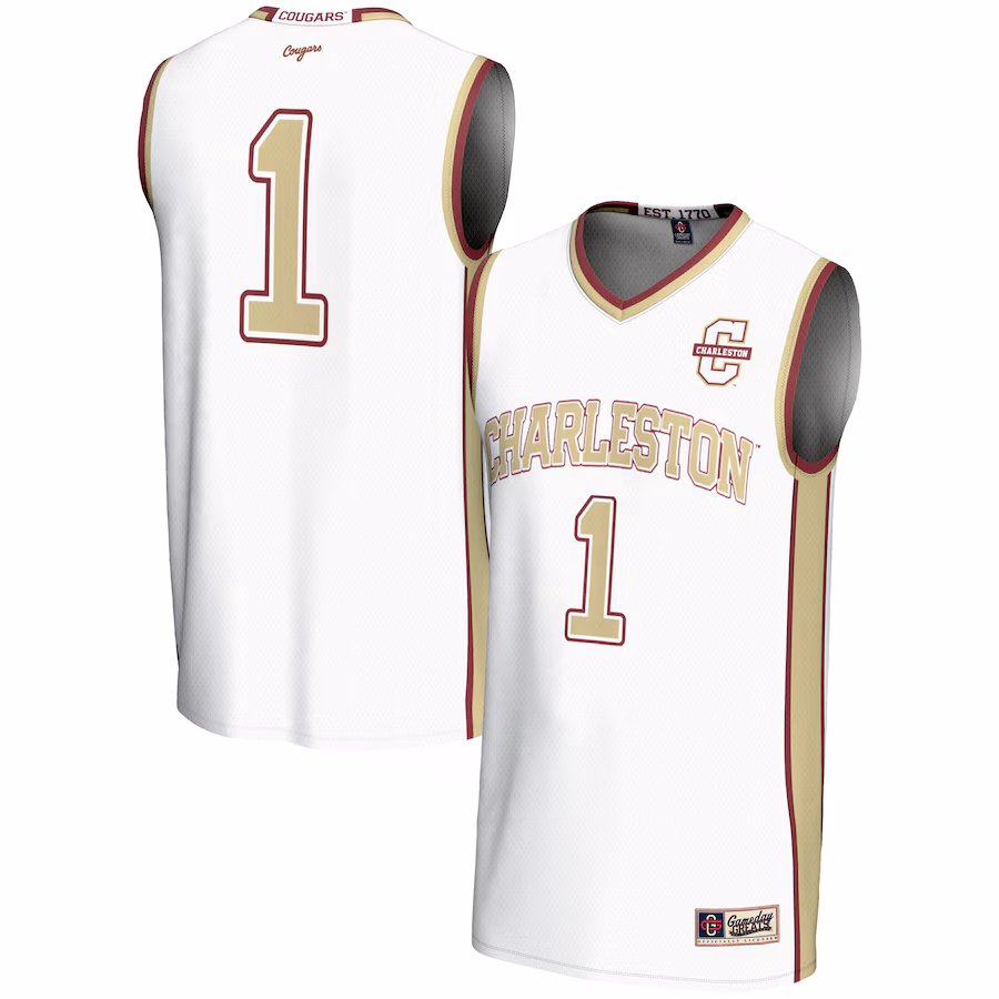 Unisex GameDay Greats White  Charleston Cougars #1 Basketball Jersey