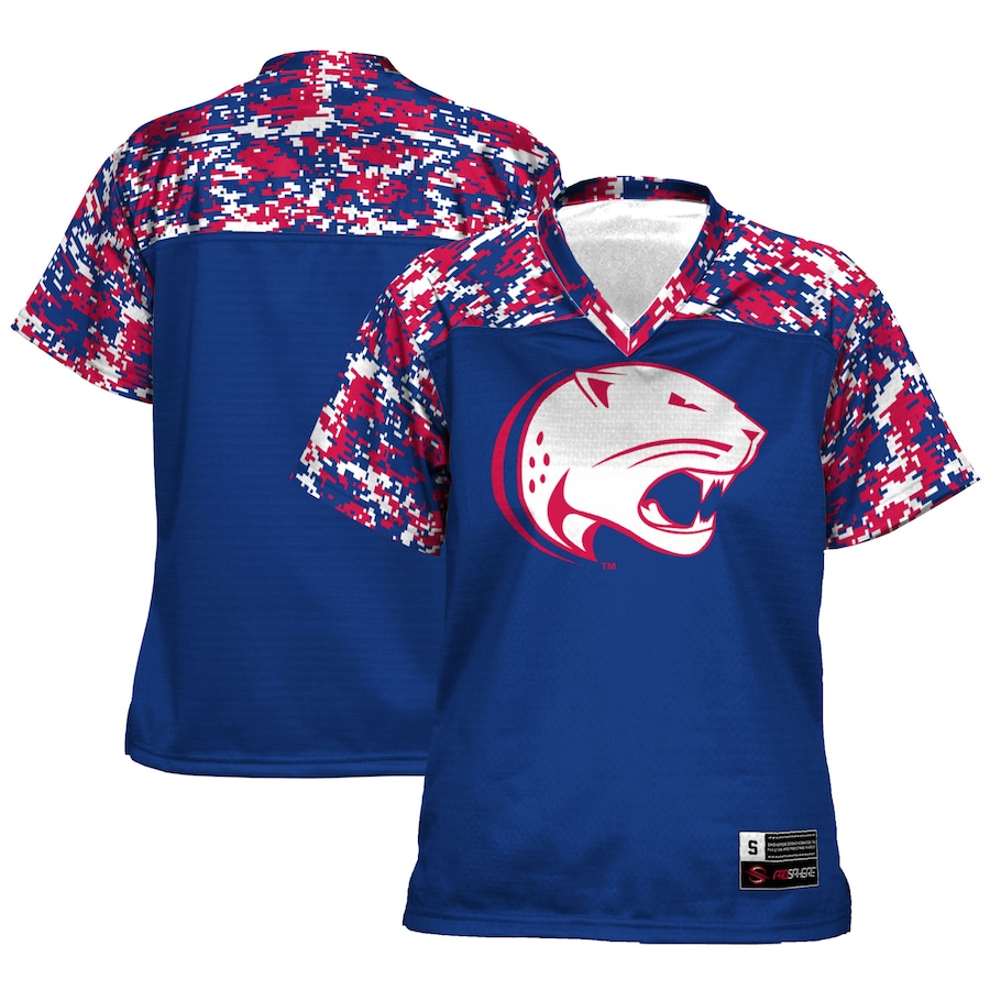 Women's GameDay Greats Blue South Alabama Jaguars Camo Football Jersey