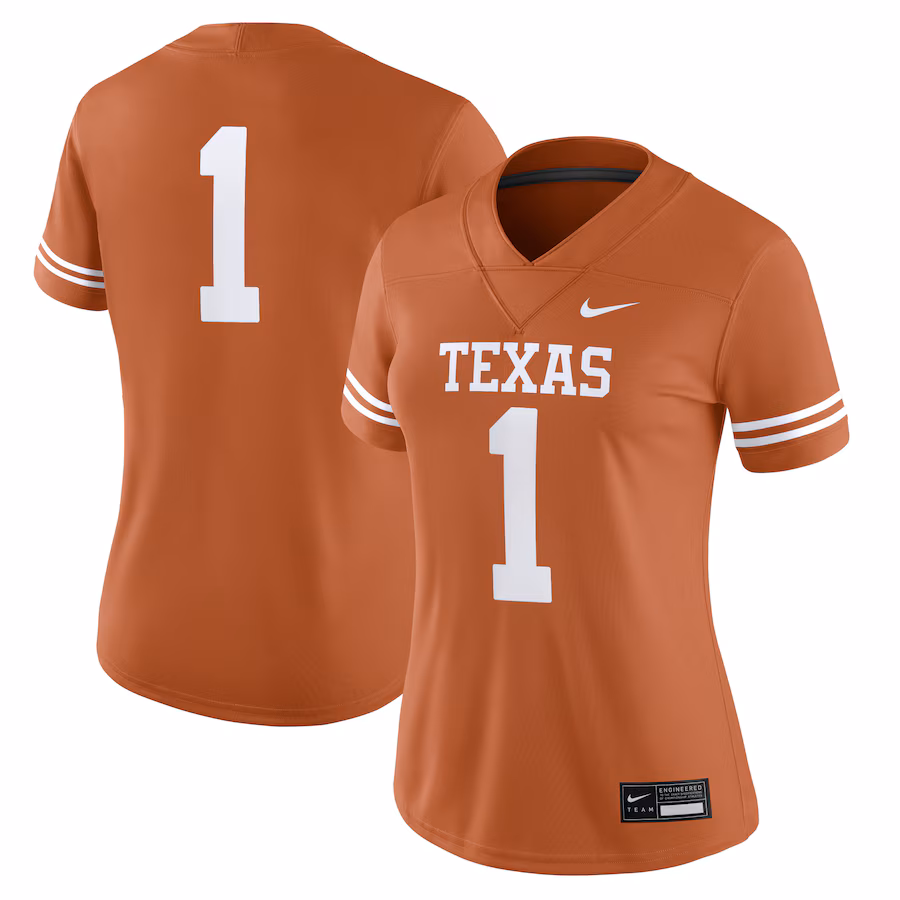 Women's Nike #1 Texas Orange Texas Longhorns Game Jersey
