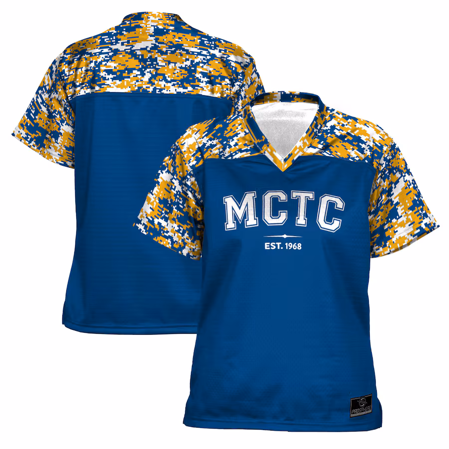 Women's ProSphere  Blue Maysville Community and Technical College Camo Football Jersey