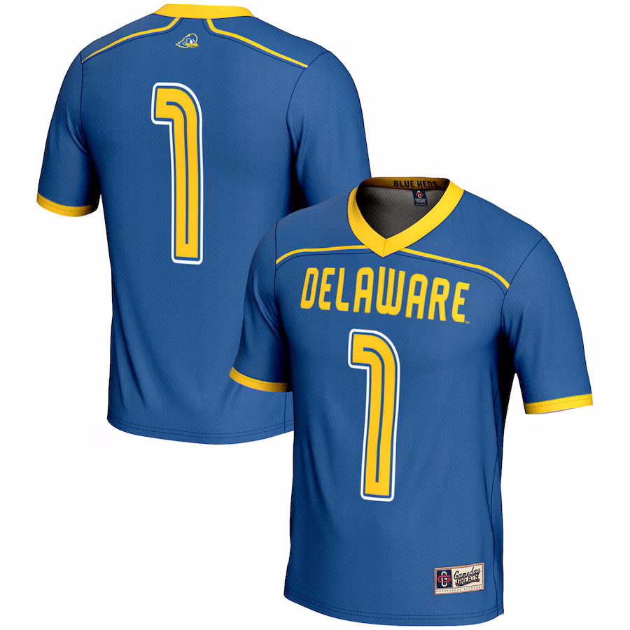 Youth  GameDay Greats #1 Royal Delaware Fightin' Blue Hens Men's Lacrosse Lightweight Fashion Jersey