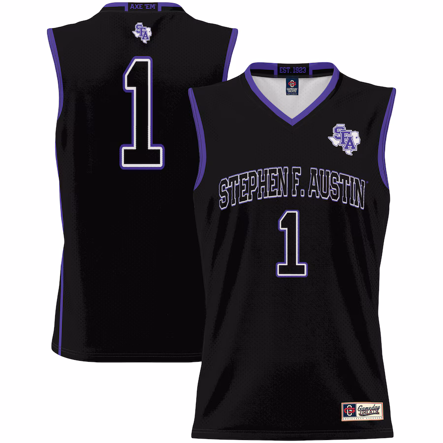 Youth  GameDay Greats Black  Stephen F Austin Lumberjacks #1 Basketball Jersey