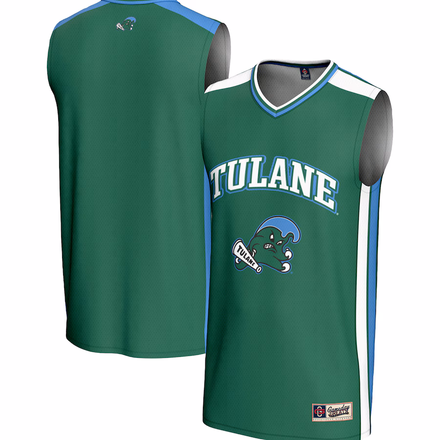Youth  GameDay Greats Green Tulane Green Wave Spirit Basketball Jersey