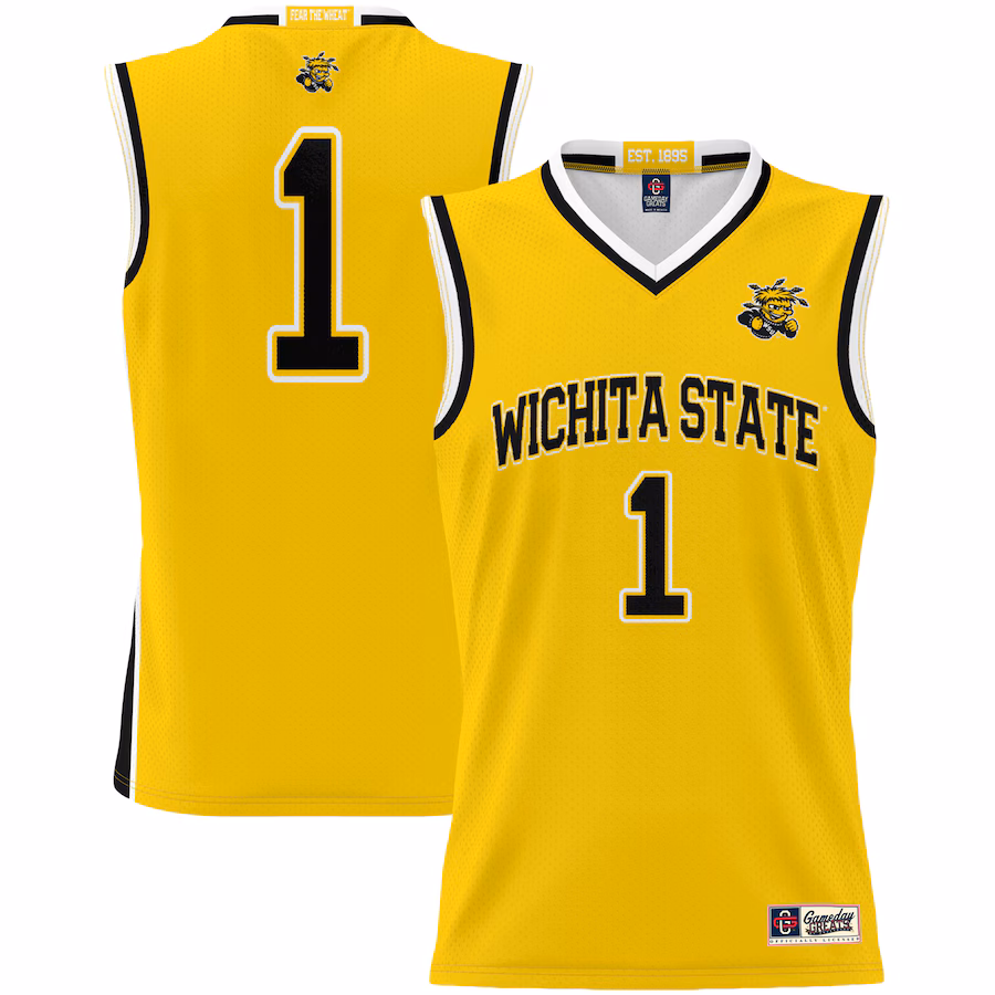 Youth  GameDay Greats Yellow  Wichita State Shockers #1 Basketball Jersey