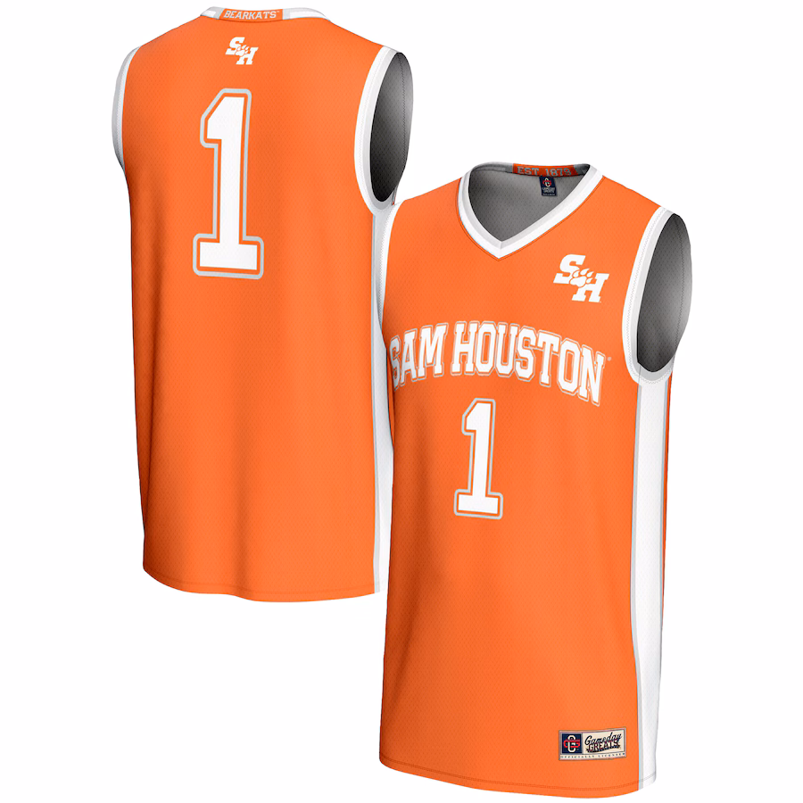 Youth GameDay Greats  Orange #1 Sam Houston State Bearkats Lightweight Replica Basketball Jersey