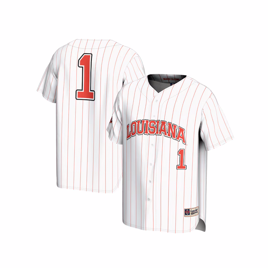 Youth GameDay Greats  White #1 Louisiana Ragin' Cajuns Lightweight Baseball Fashion Jersey