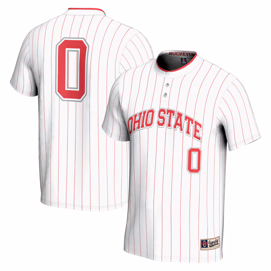 Youth GameDay Greats #0 White Ohio State Buckeyes Lightweight Softball Jersey