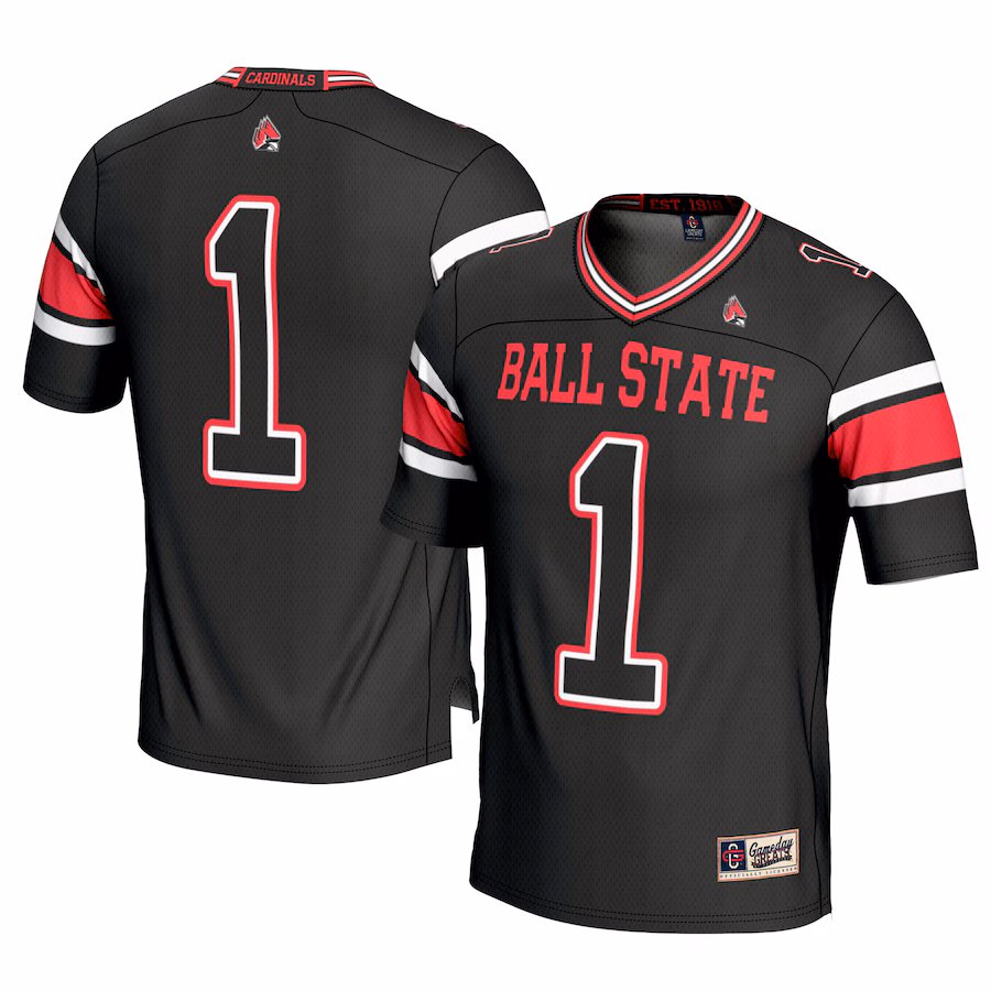 Youth GameDay Greats #1 Black Ball State Cardinals Football Jersey