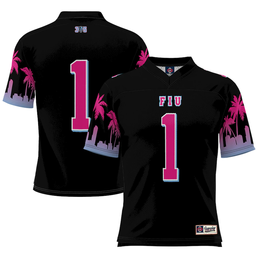 Youth GameDay Greats #1 Black FIU Panthers Miami Vice Football Jersey