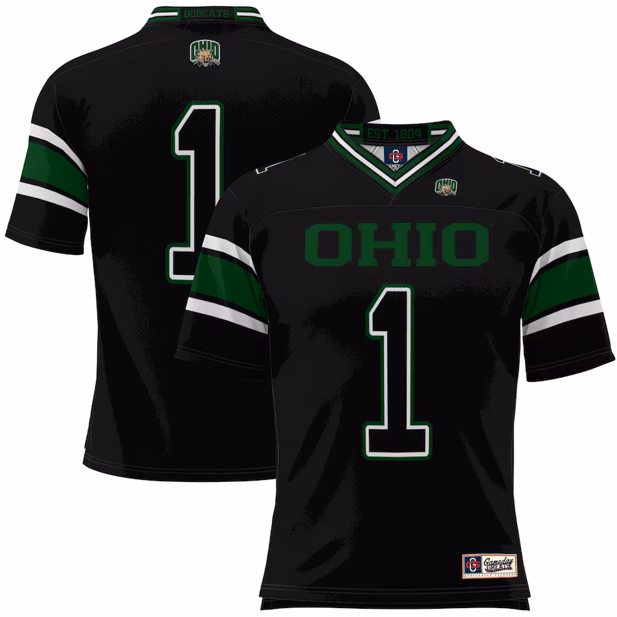 Youth GameDay Greats #1 Black Ohio Bobcats Football Jersey