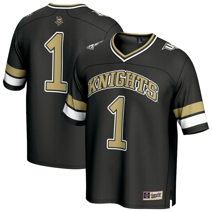 Youth GameDay Greats #1 Black UCF Knights Lightweight Collegiate Football Fashion Jersey
