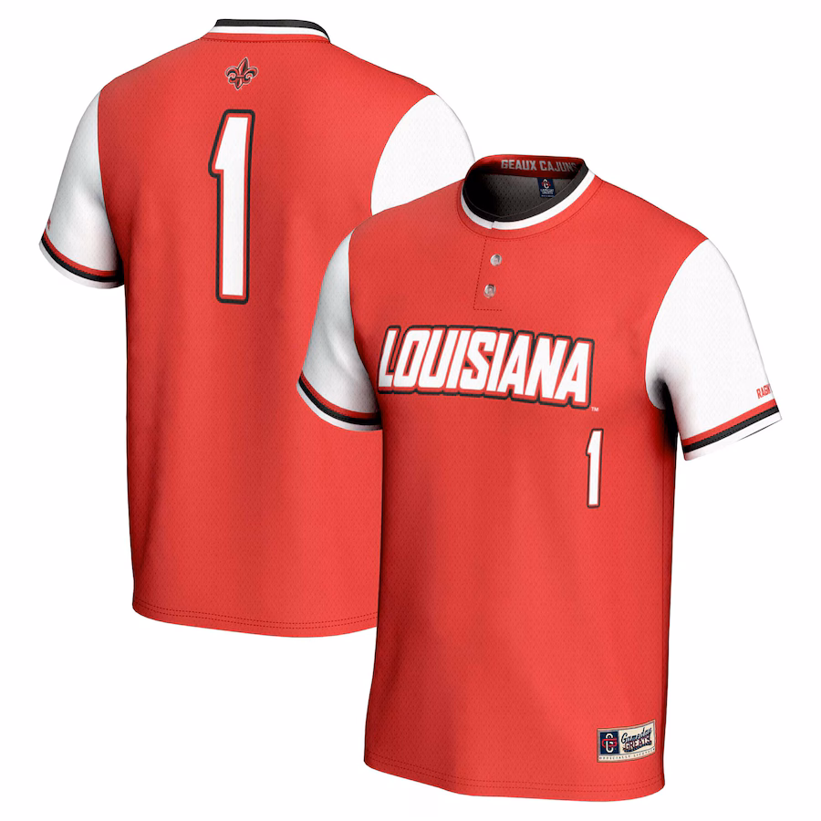 Youth GameDay Greats #1 Cardinal Louisiana Ragin' Cajuns Lightweight Softball Jersey
