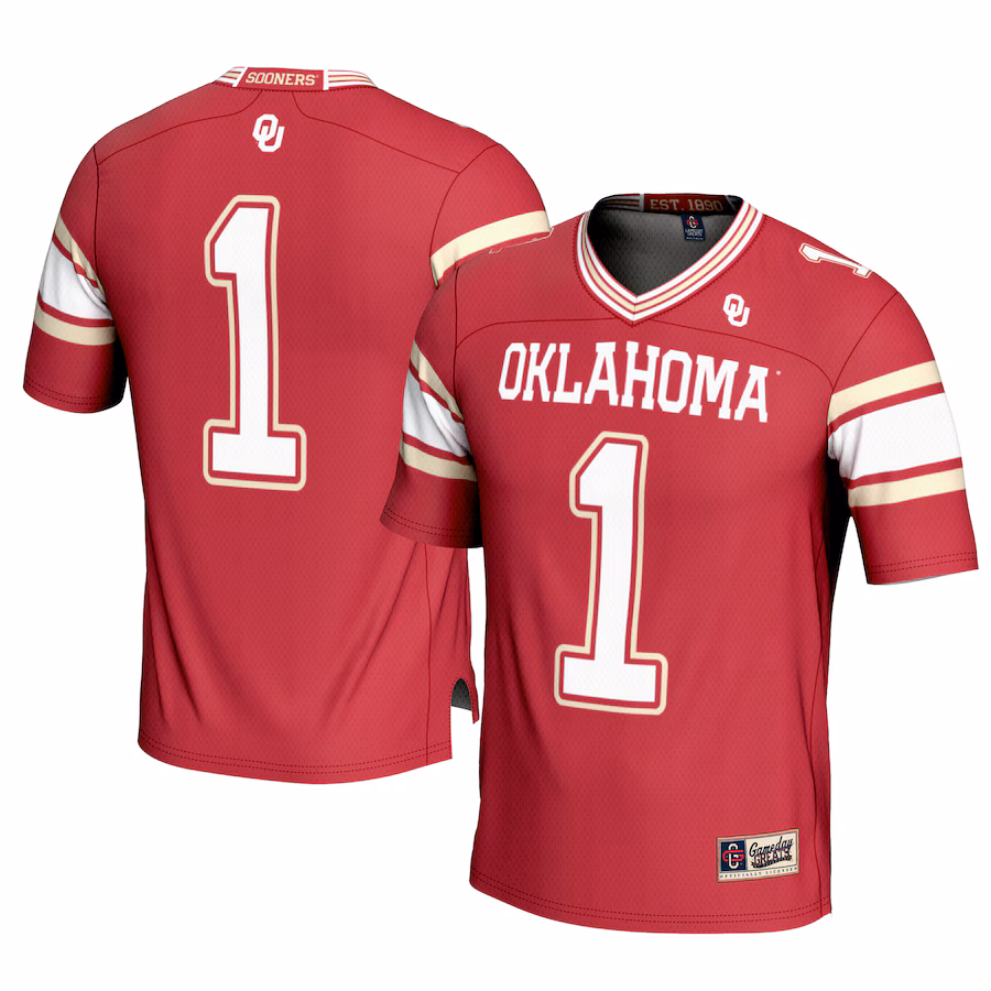 Youth GameDay Greats #1 Crimson Oklahoma Sooners Football Jersey