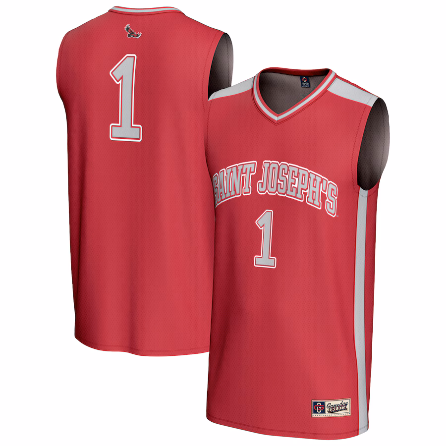 Youth GameDay Greats #1 Crimson Saint Joseph's Hawks Lightweight Collegiate Basketball Fashion Jersey