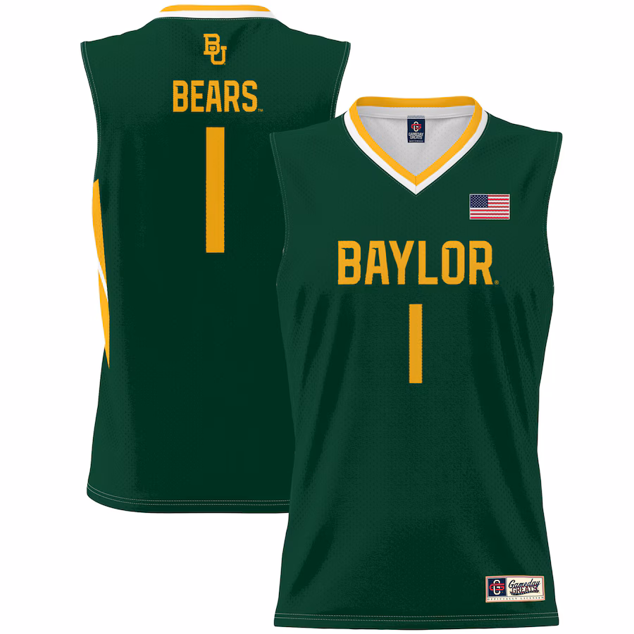 Youth GameDay Greats #1 Green Baylor Bears Lightweight Basketball Jersey